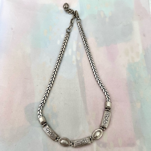 Brighton Etched Linked Panels Bracelet, Adjustable Length, Silver Plated EUC - Picture 5 of 9